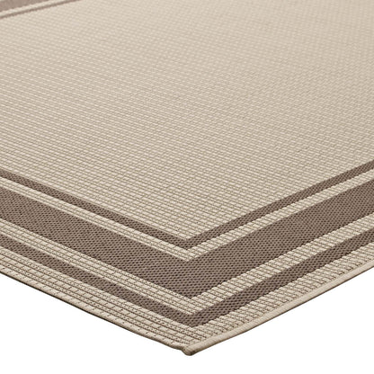 Rim Solid Border Indoor and Outdoor Area Rug by Modway