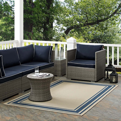 Rim Solid Border Indoor and Outdoor Area Rug by Modway