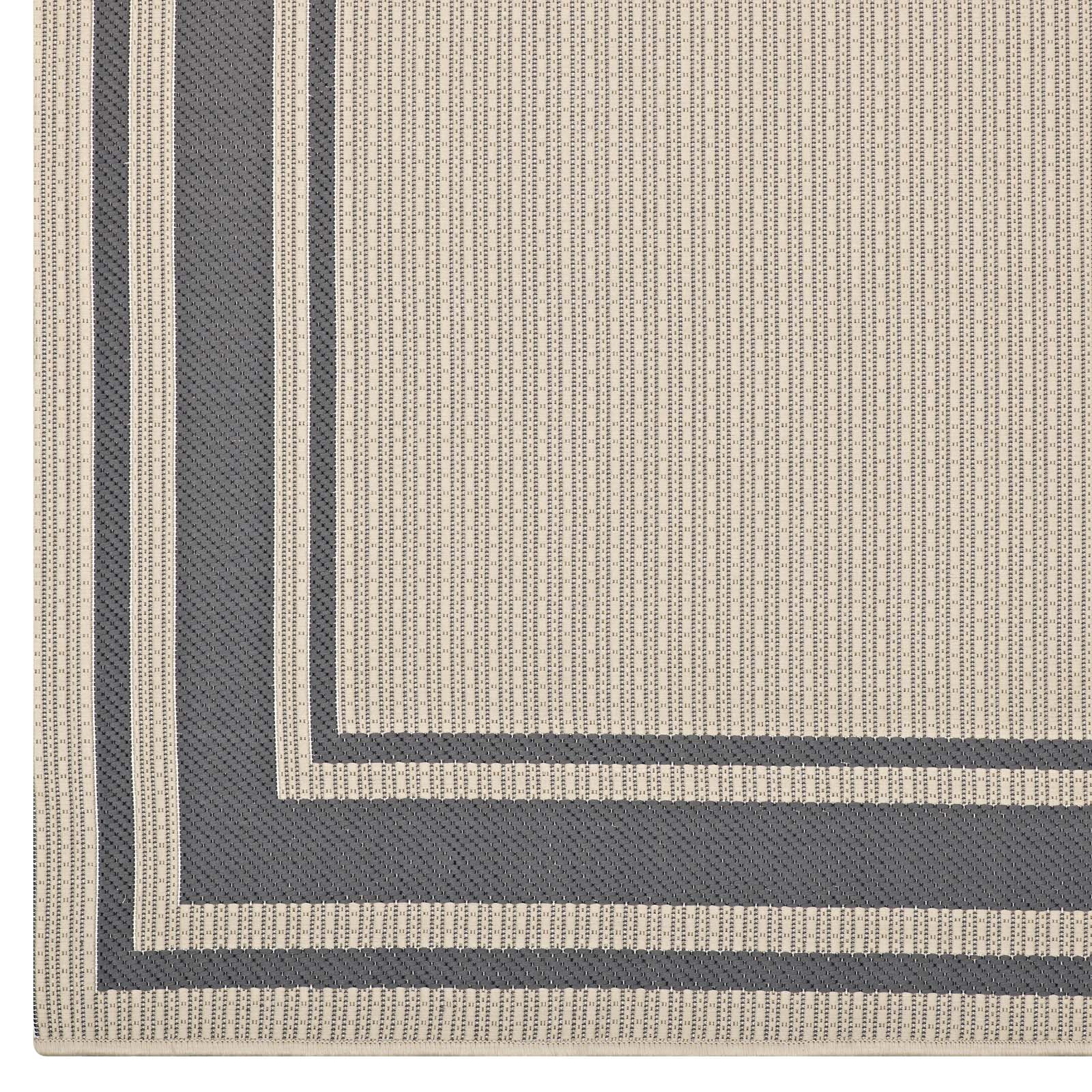 Rim Solid Border Indoor and Outdoor Area Rug by Modway