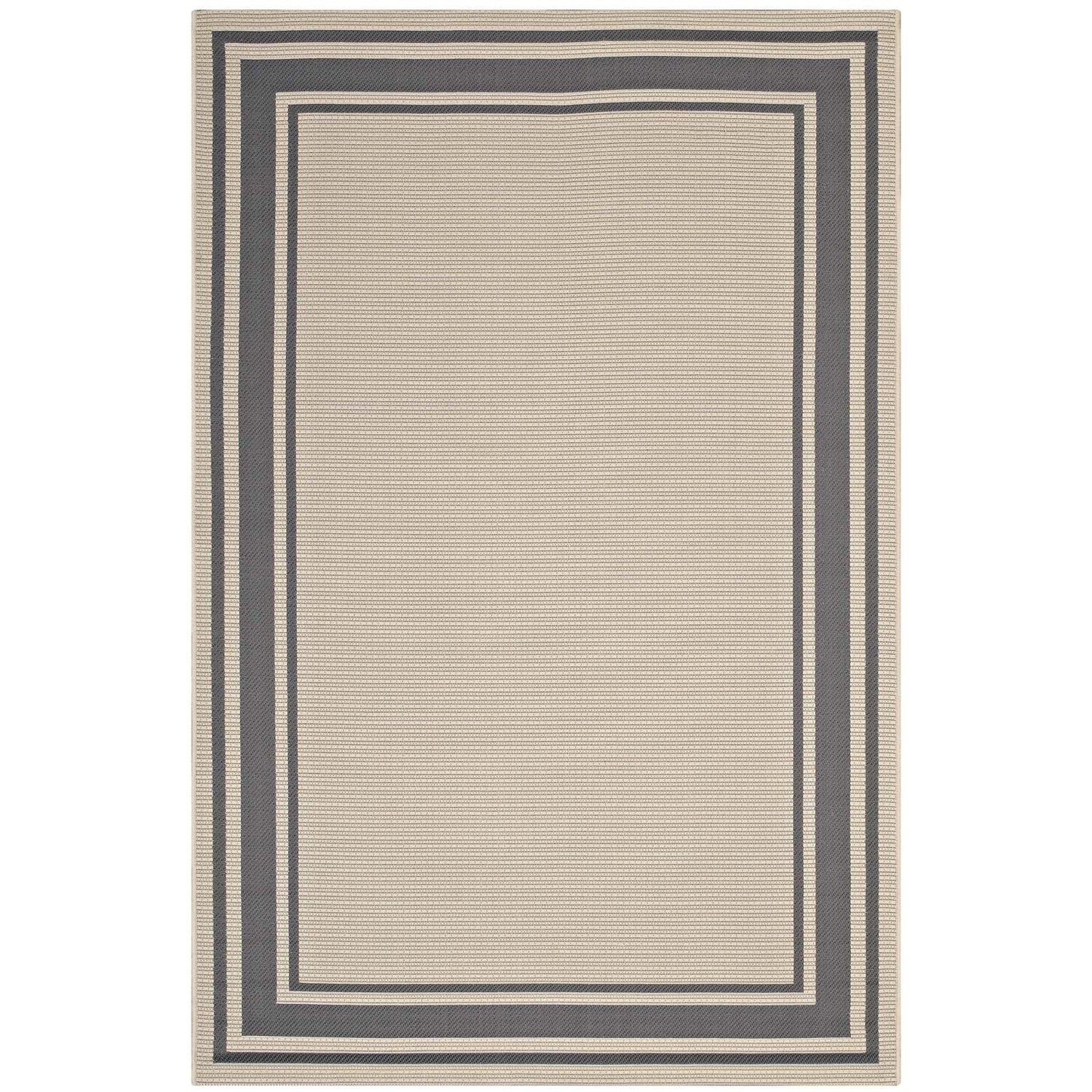 Rim Solid Border Indoor and Outdoor Area Rug by Modway