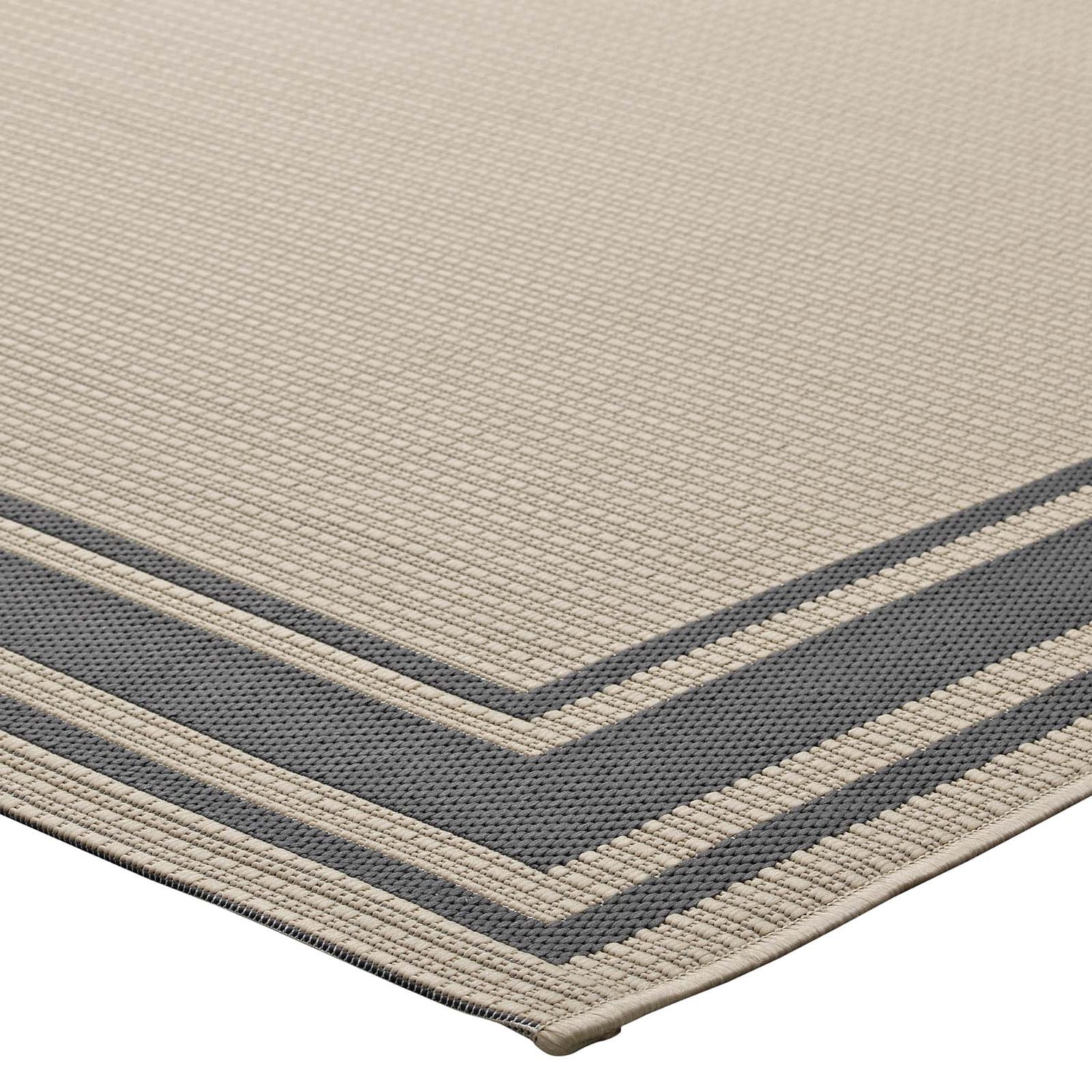 Rim Solid Border Indoor and Outdoor Area Rug by Modway