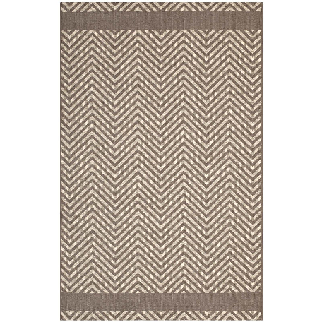 Optica Chevron With End Borders Indoor and Outdoor Area Rug by Modway