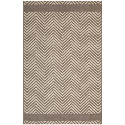 Optica Chevron With End Borders Indoor and Outdoor Area Rug by Modway