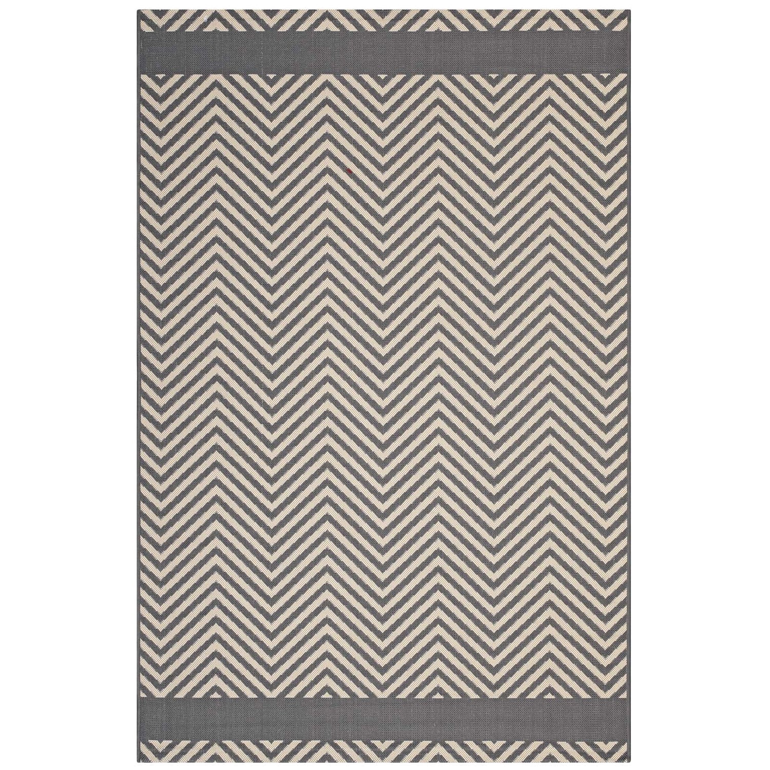 Optica Chevron With End Borders Indoor and Outdoor Area Rug by Modway