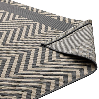 Optica Chevron With End Borders Indoor and Outdoor Area Rug by Modway