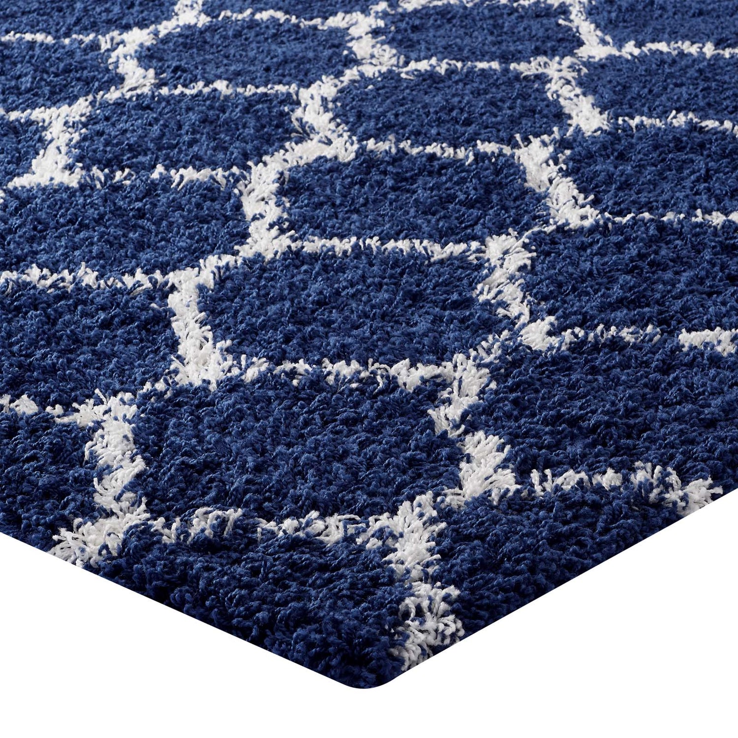 Solvea Moroccan Trellis Shag Area Rug by Modway