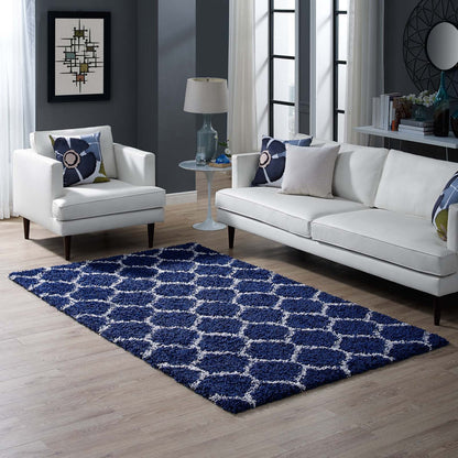 Solvea Moroccan Trellis Shag Area Rug by Modway