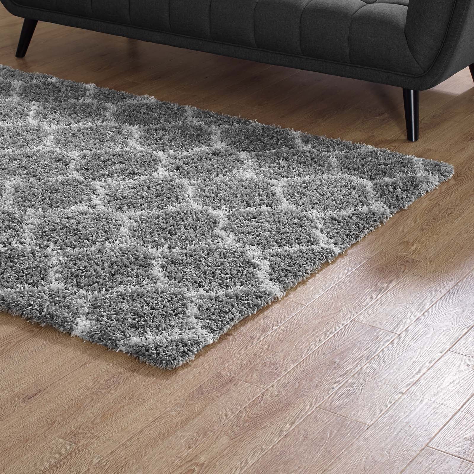 Solvea Moroccan Trellis Shag Area Rug by Modway