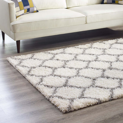 Solvea Moroccan Trellis Shag Area Rug by Modway