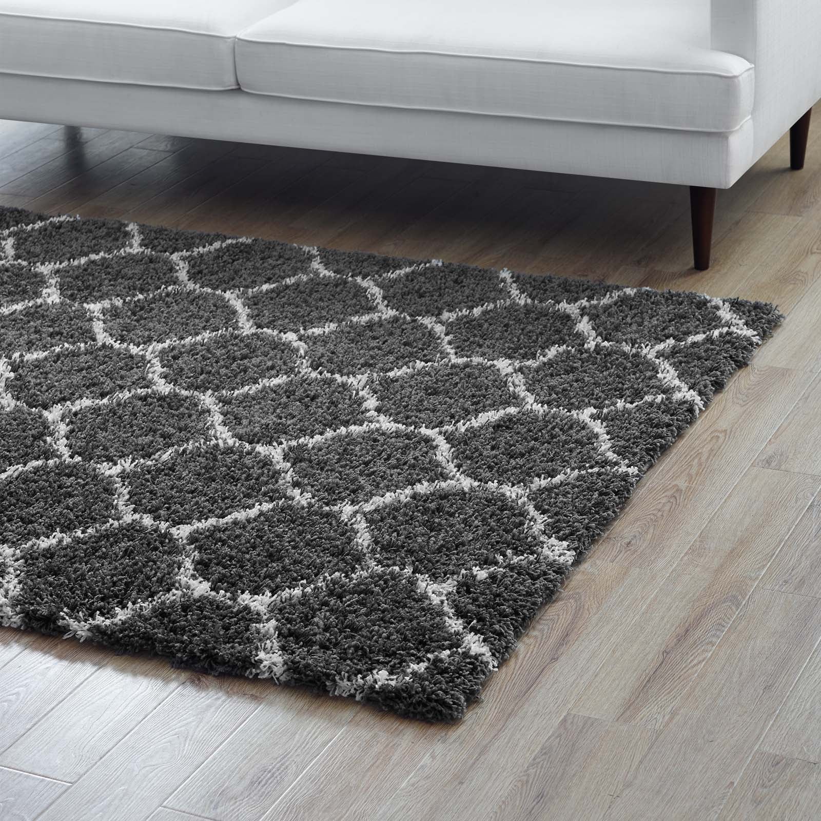 Solvea Moroccan Trellis Shag Area Rug by Modway