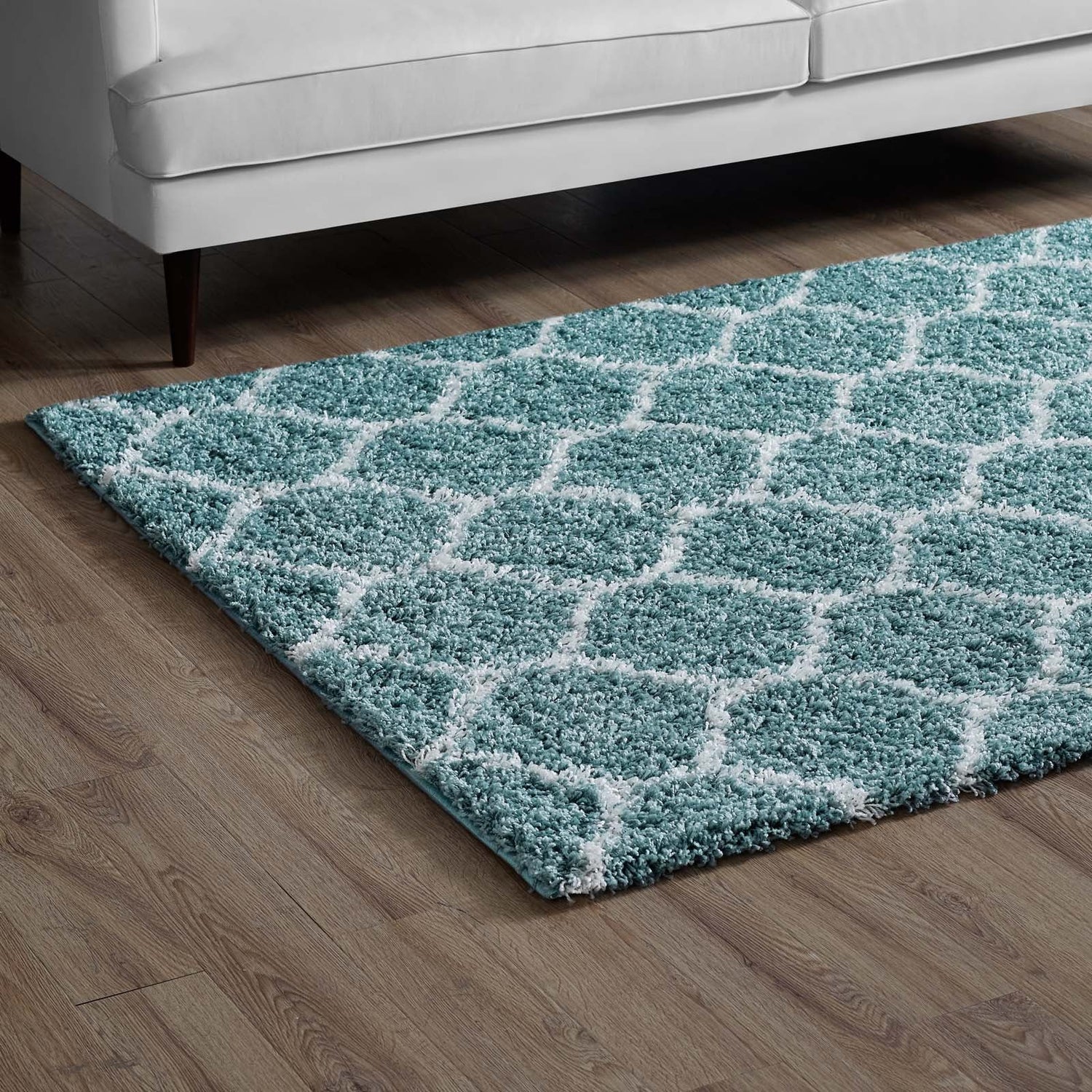 Solvea Moroccan Trellis Shag Area Rug by Modway