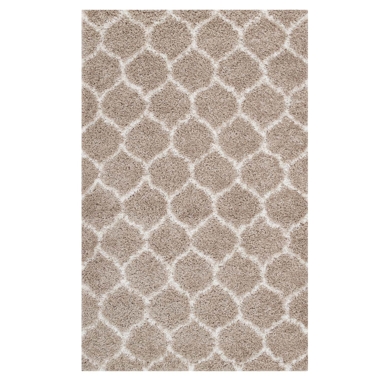 Solvea Moroccan Trellis Shag Area Rug by Modway