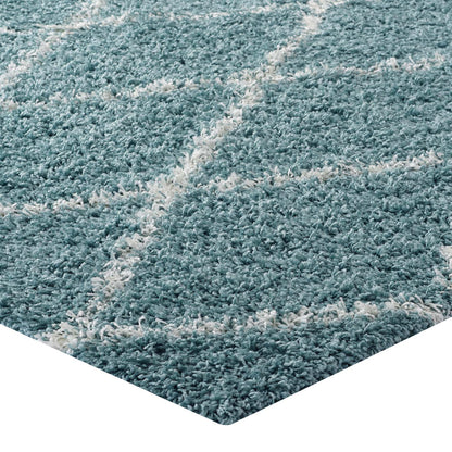 Toryn Diamond Lattice Shag Area Rug by Modway