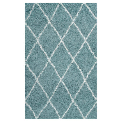 Toryn Diamond Lattice Shag Area Rug by Modway