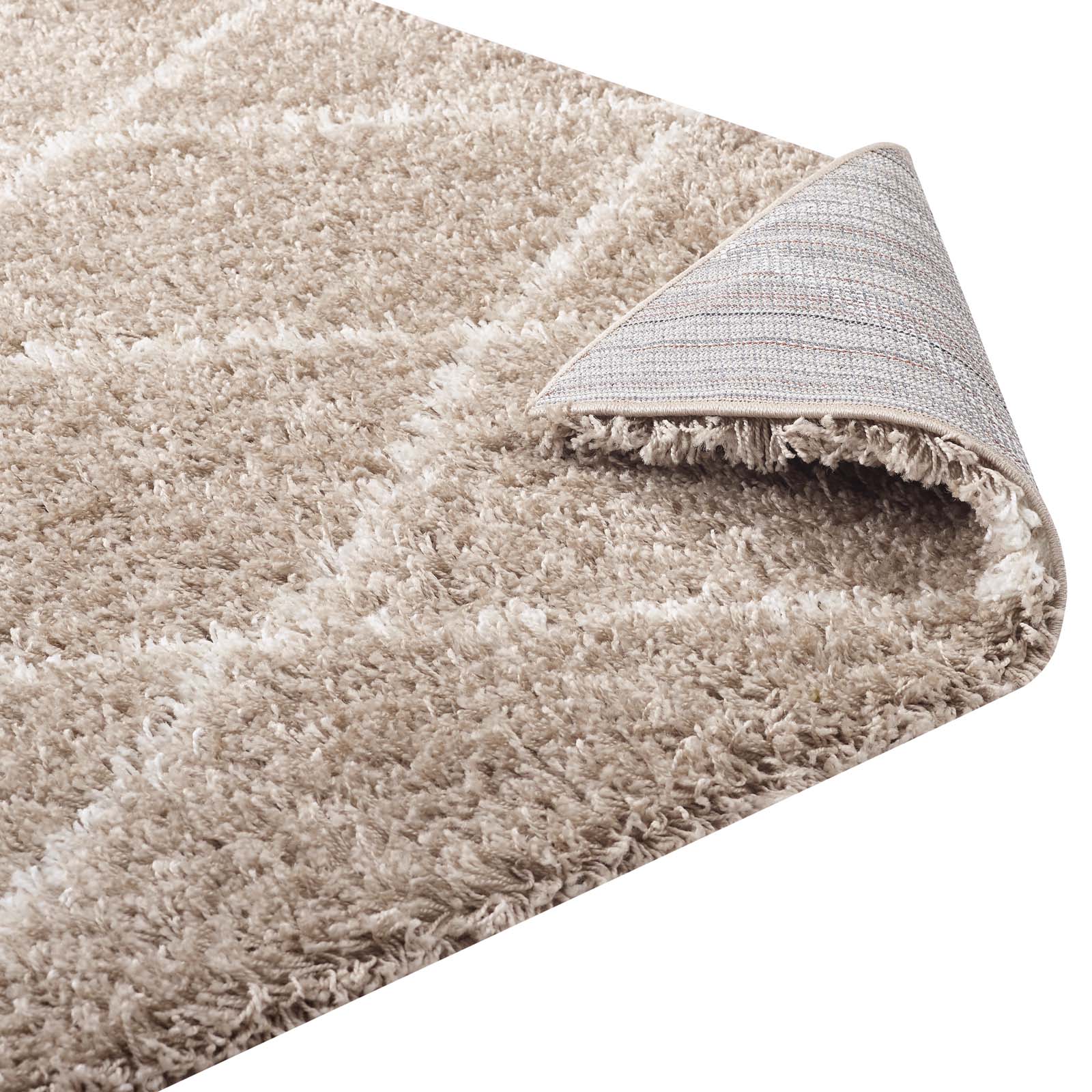 Toryn Diamond Lattice Shag Area Rug by Modway