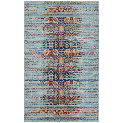 Naria Distressed Vintage Medallion Area Rug by Modway