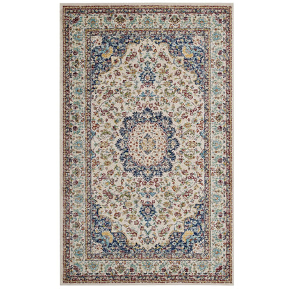 Meryam Distressed Vintage Medallion Area Rug by Modway