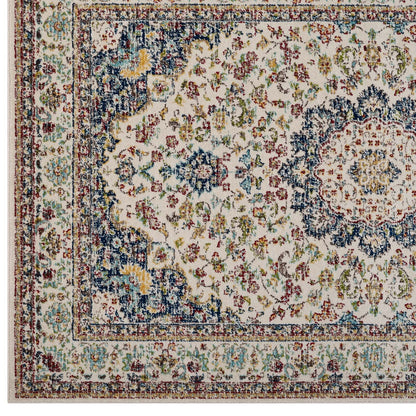 Meryam Distressed Vintage Medallion Area Rug by Modway