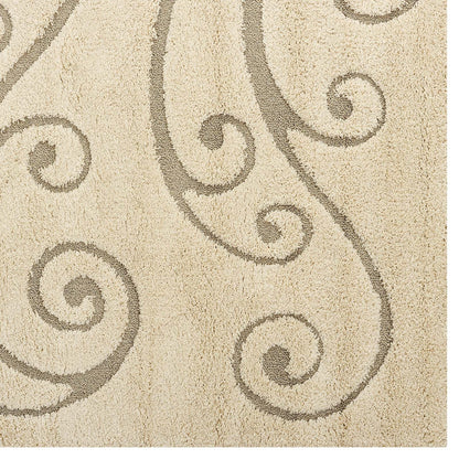 Jubilant Sprout Scrolling Vine Shag Area Rug by Modway