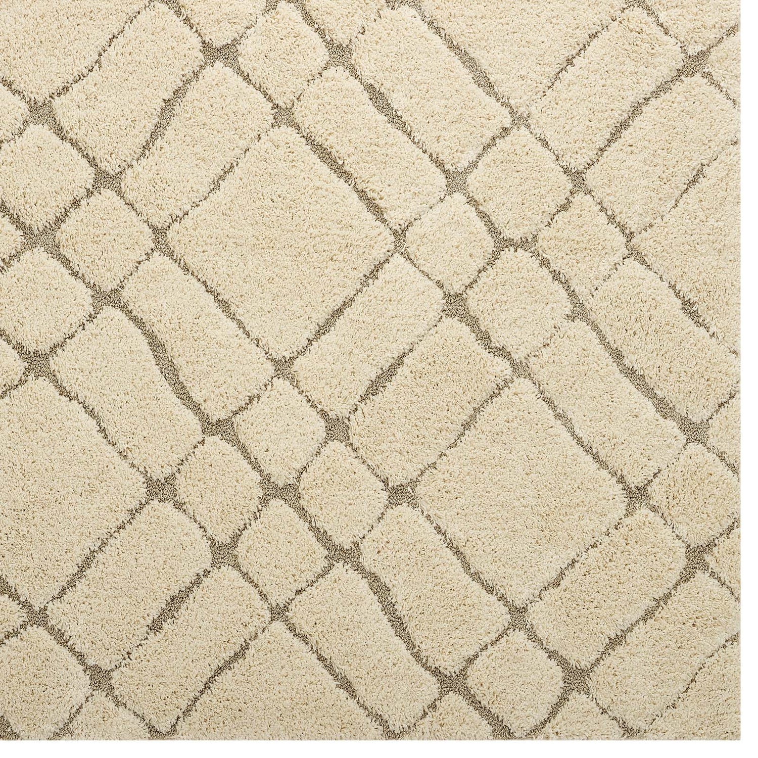 Jubilant Verona Abstract Geometric Shag Area Rug by Modway