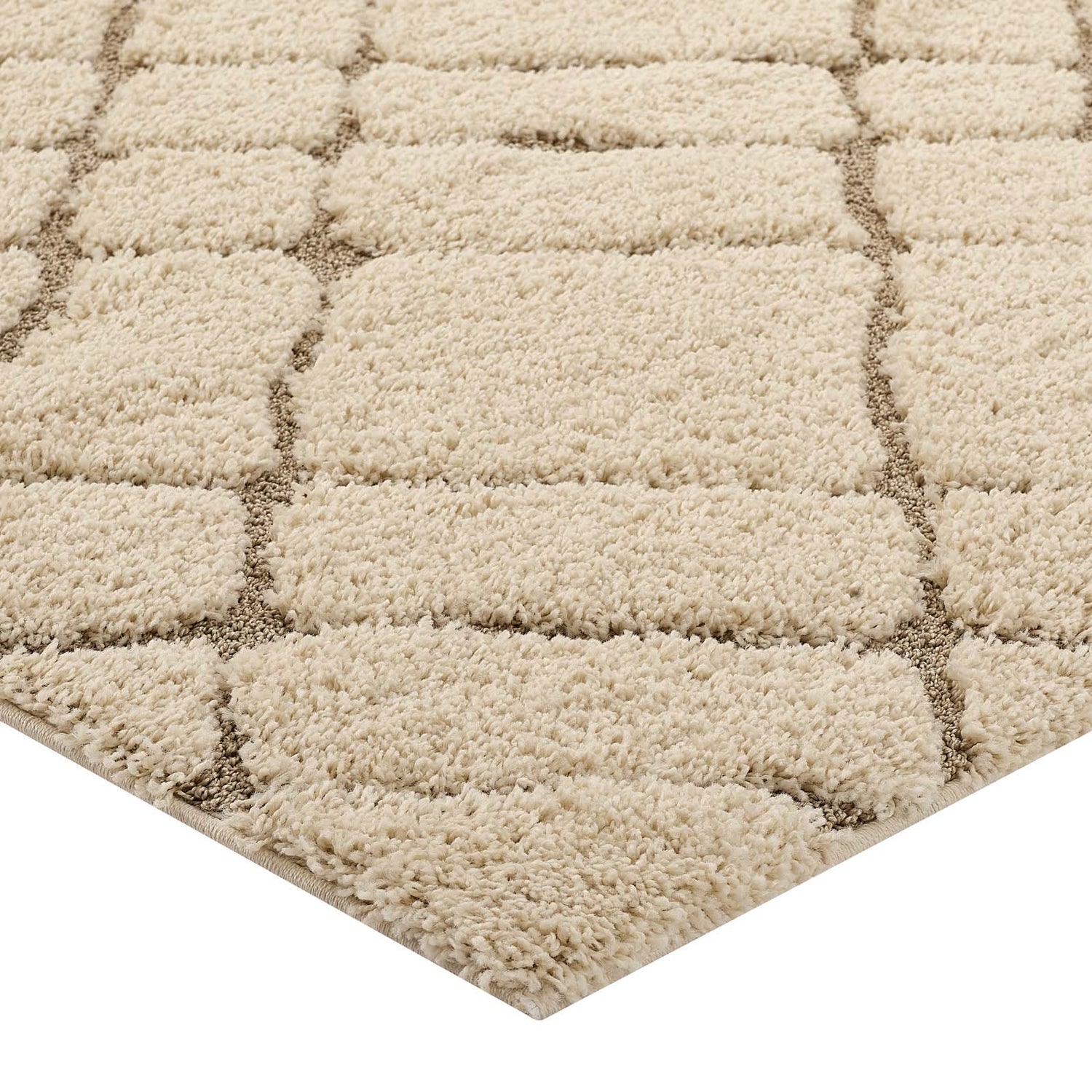 Jubilant Verona Abstract Geometric Shag Area Rug by Modway