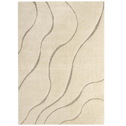 Jubilant Abound Abstract Swirl Shag Area Rug by Modway