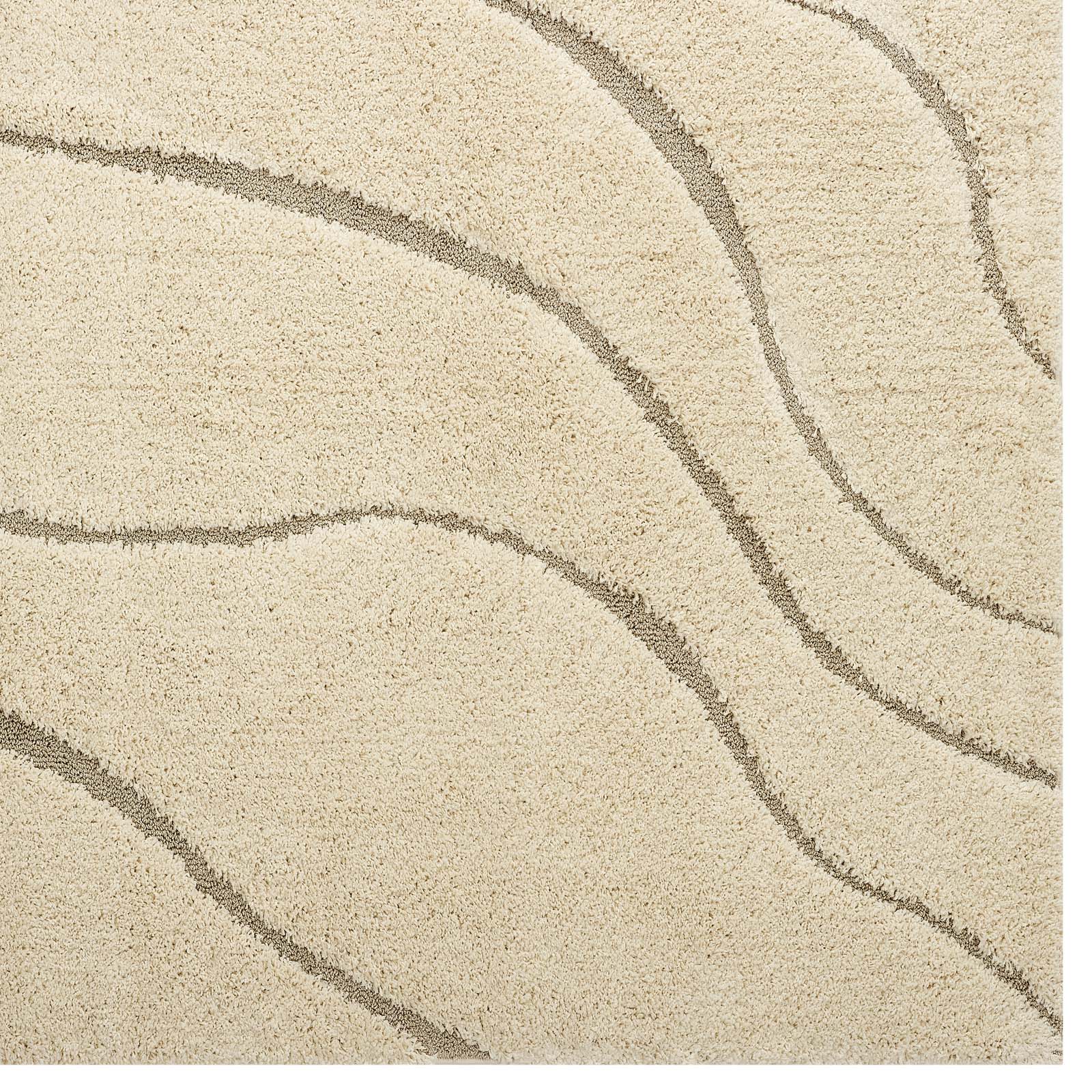 Jubilant Abound Abstract Swirl Shag Area Rug by Modway