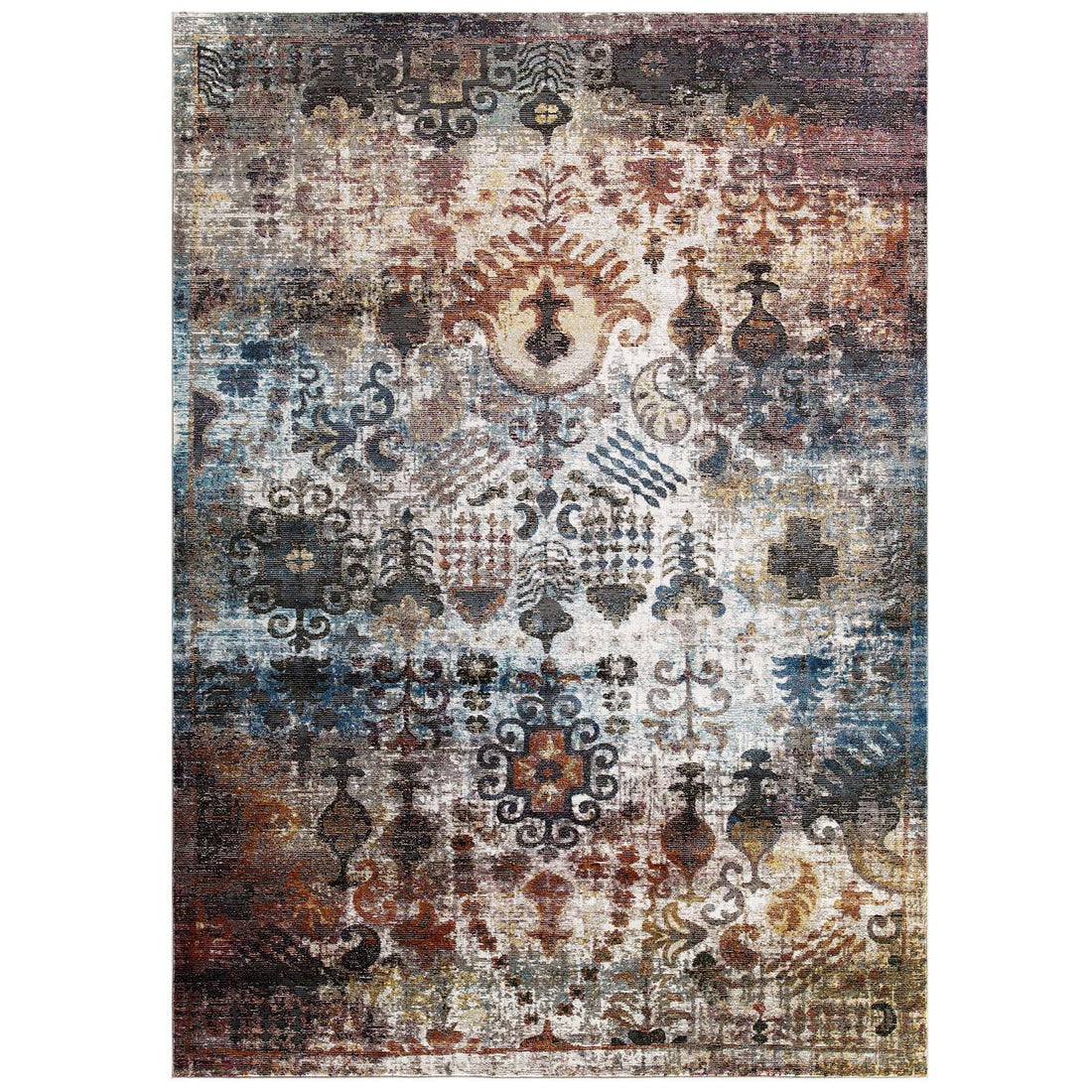 Success Tahira Transitional Distressed Vintage Floral Moroccan Trellis Area Rug by Modway