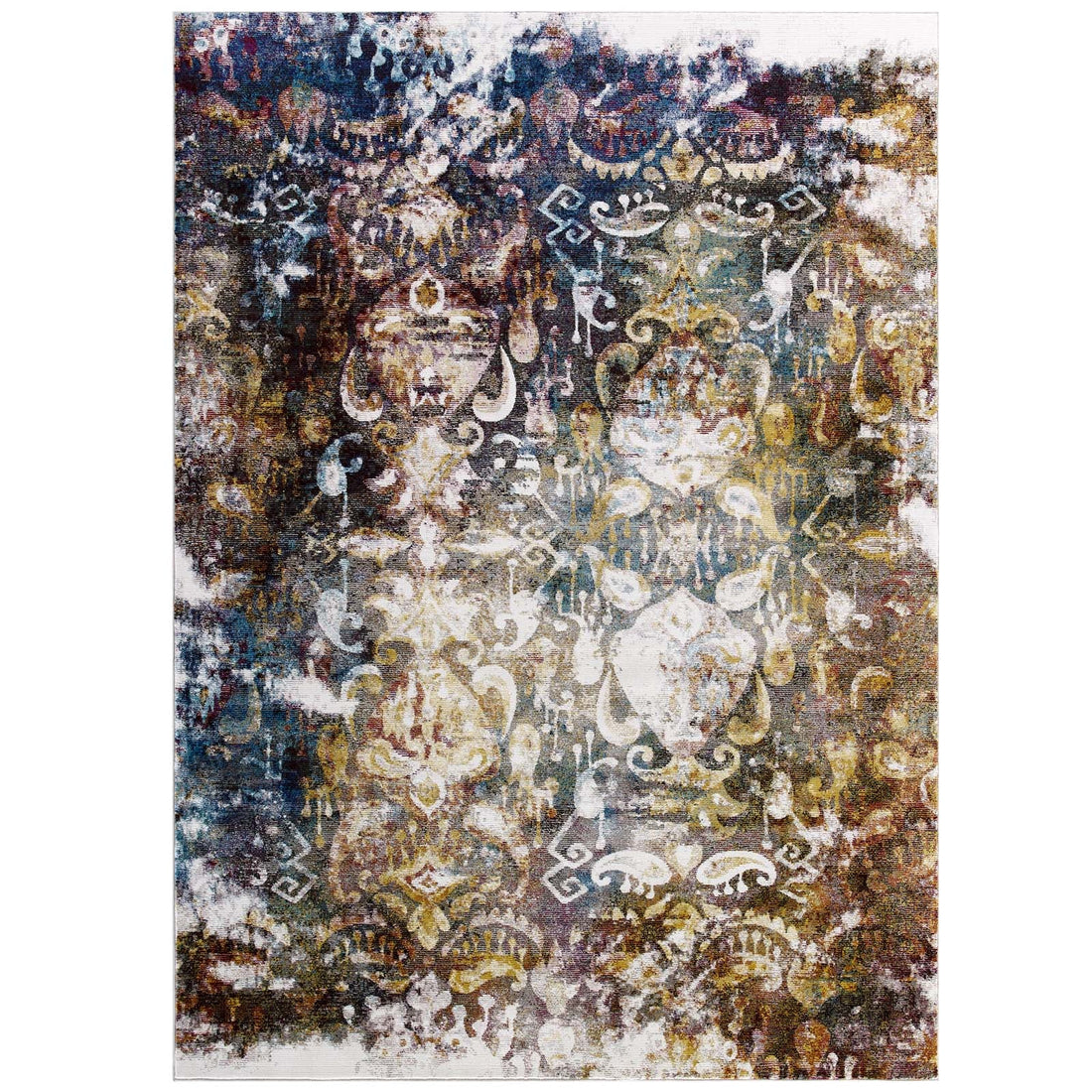 Success Jayla Transitional Distressed Vintage Floral Moroccan Trellis Area Rug by Modway