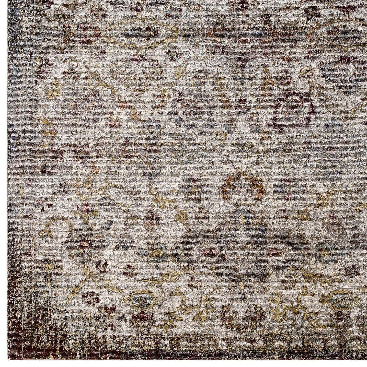 Success Kaede Distressed Vintage Floral Moroccan Trellis Area Rug by Modway