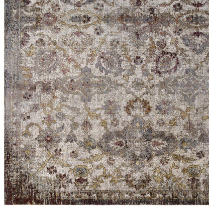 Success Kaede Distressed Vintage Floral Moroccan Trellis Area Rug by Modway