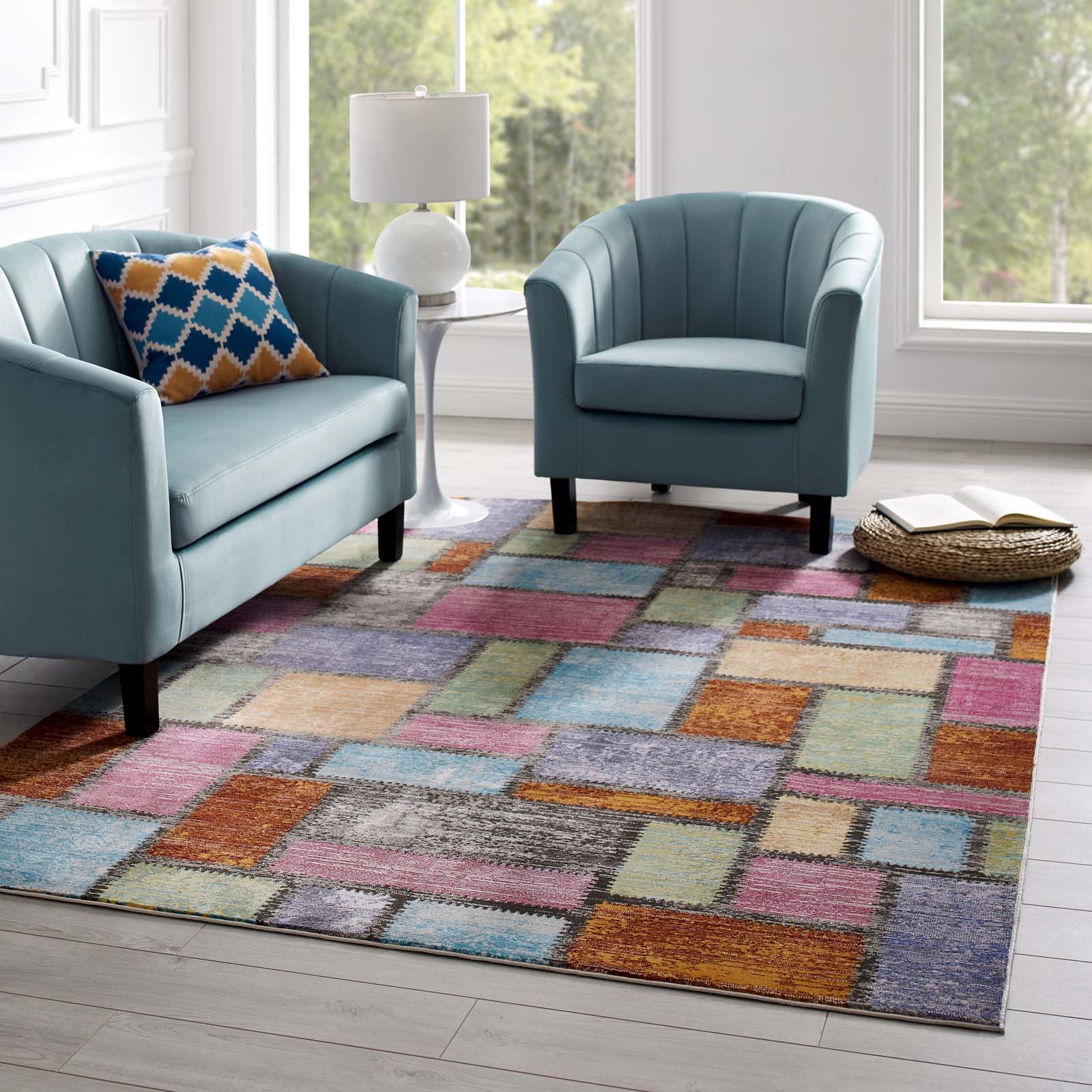 Success Nyssa Abstract Geometric Mosaic Area Rug by Modway