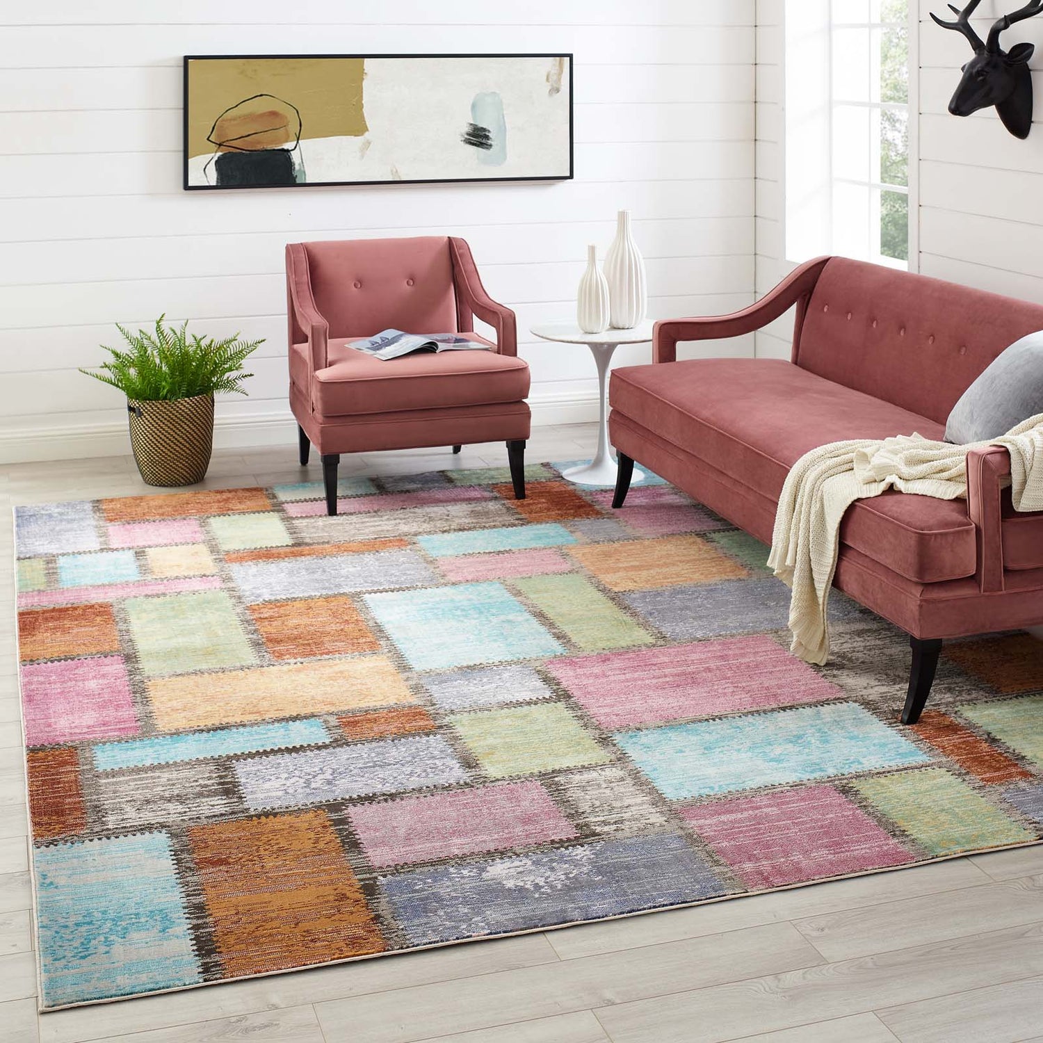 Success Nyssa Abstract Geometric Mosaic Area Rug by Modway