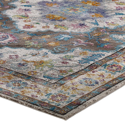 Success Anisah Distressed Floral Vintage Medallion Area Rug by Modway