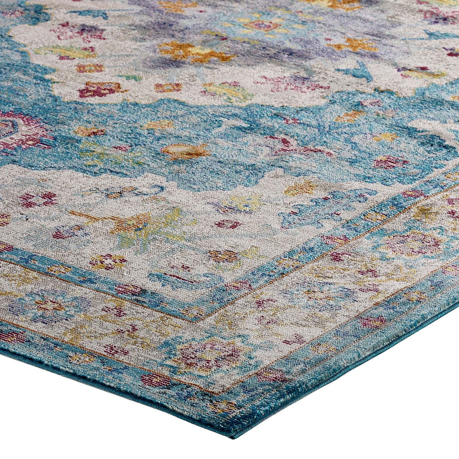 Success Anisah Distressed Floral Vintage Medallion Area Rug by Modway