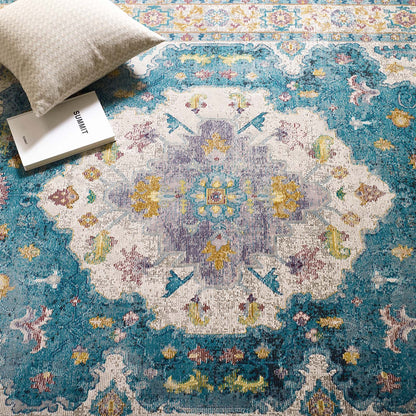 Success Anisah Distressed Floral Vintage Medallion Area Rug by Modway