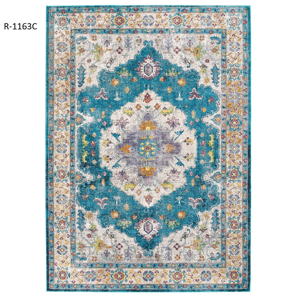 Success Anisah Distressed Floral Vintage Medallion Area Rug by Modway