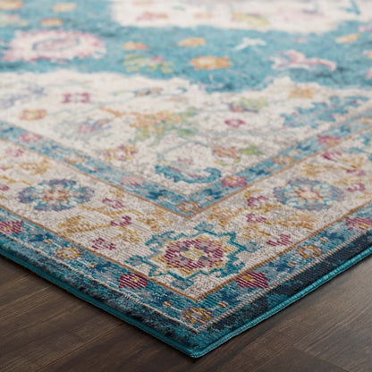 Success Anisah Distressed Floral Vintage Medallion Area Rug by Modway