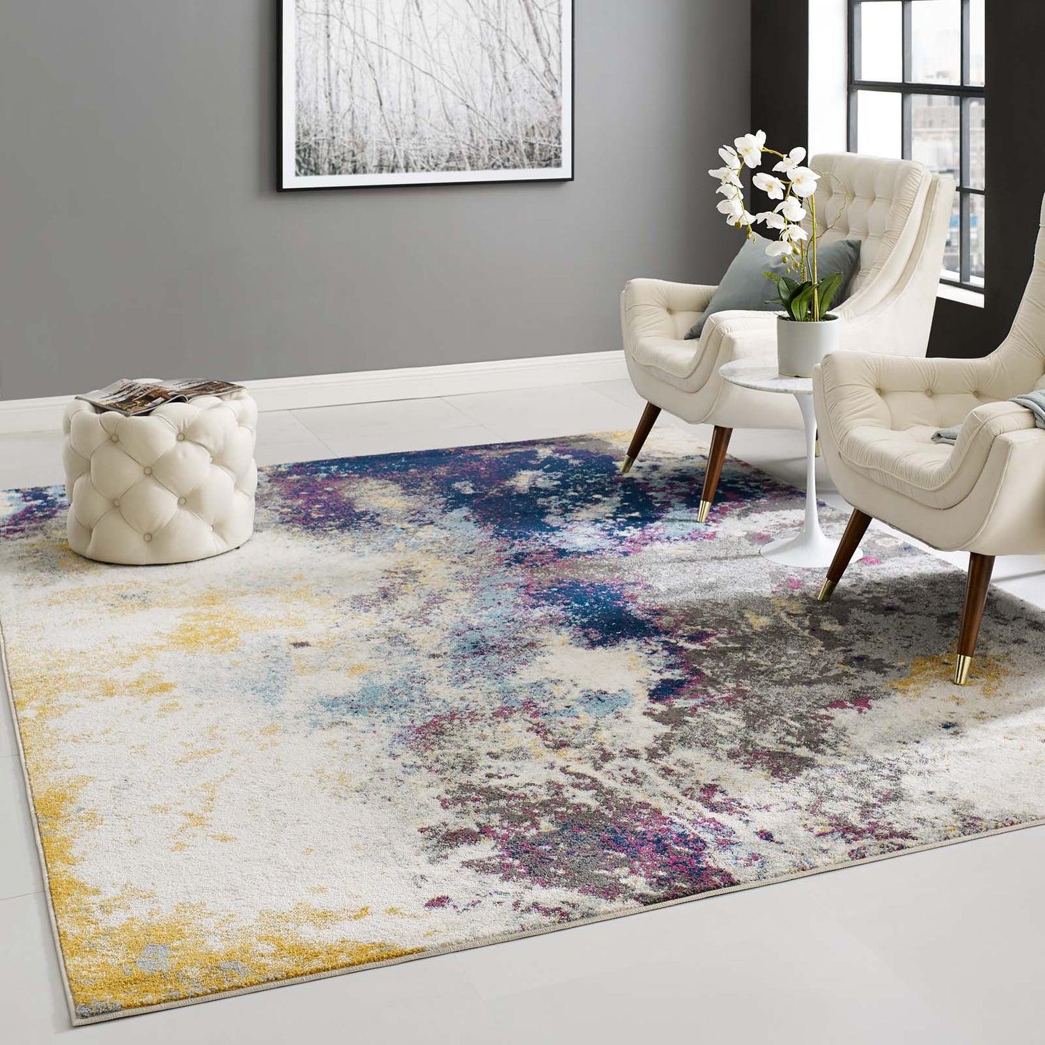 Entourage Adeline Contemporary Modern Abstract Area Rug by Modway