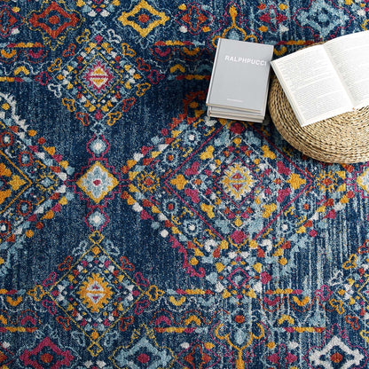 Entourage Khalida Distressed Floral Lattice Area Rug by Modway
