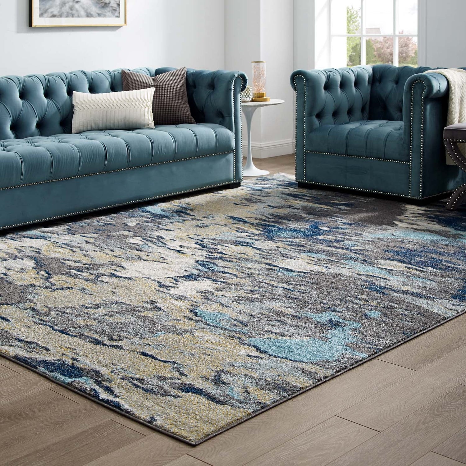 Entourage Foliage Contemporary Modern Abstract Area Rug by Modway