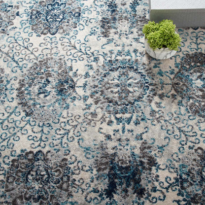 Entourage Kensie Distressed Floral Moroccan Trellis Area Rug by Modway