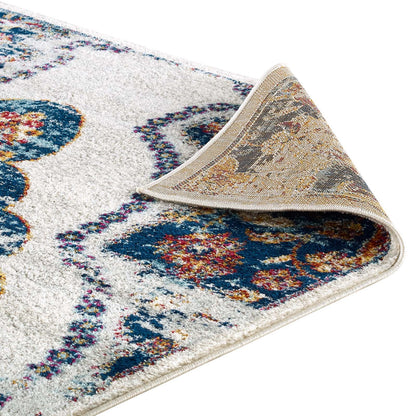 Entourage Malia Distressed Vintage Floral Vintage Medallion Area Rug by Modway