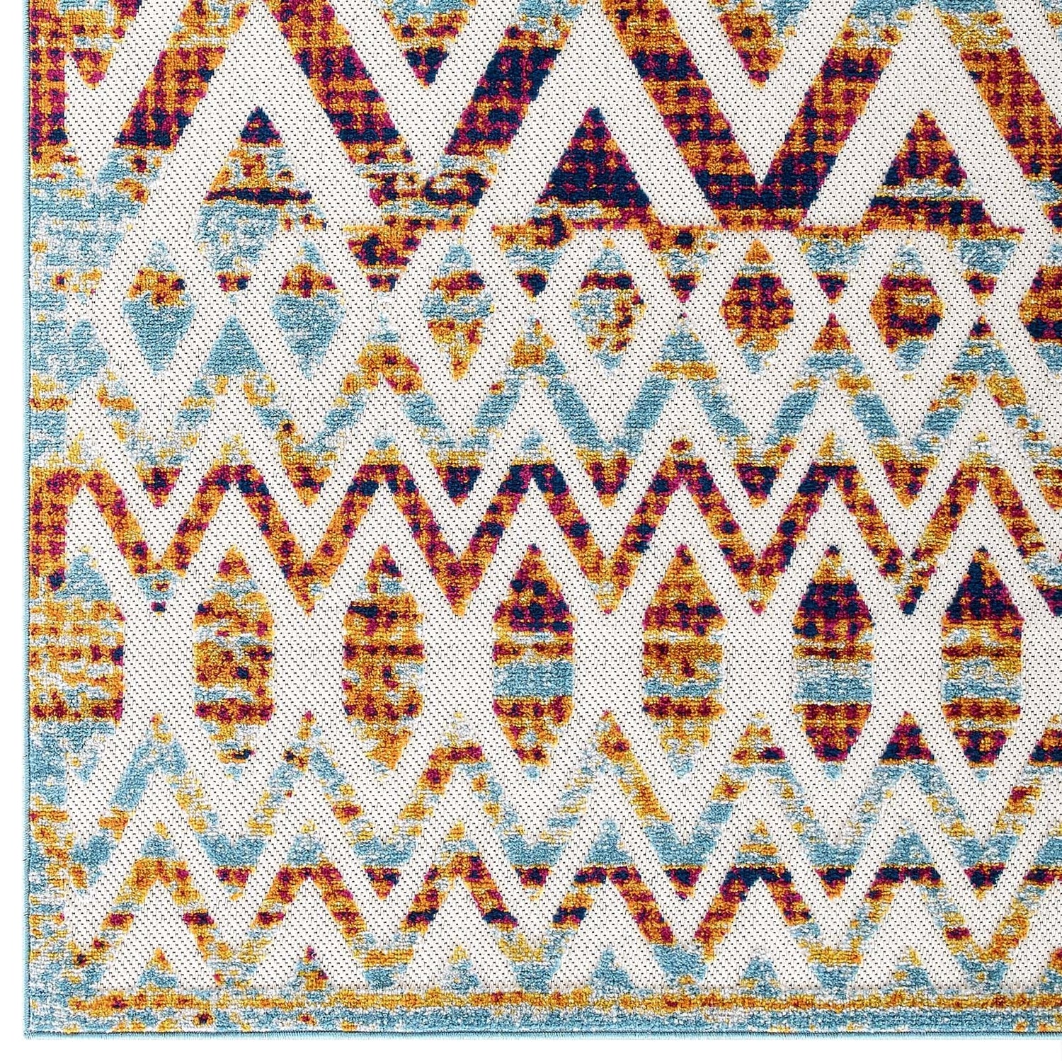 Reflect Tamako Diamond and Chevron Moroccan Trellis Indoor / Outdoor Area Rug by Modway