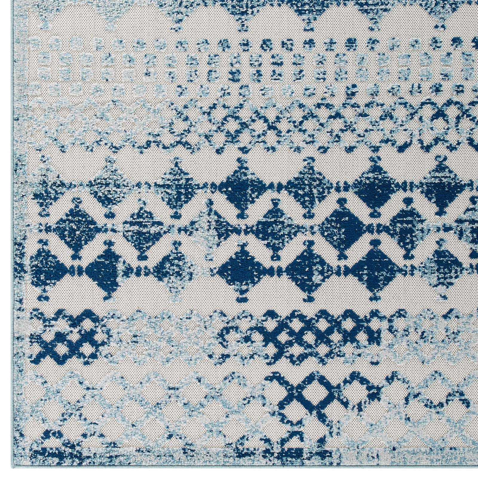 Reflect Giada Abstract Diamond Moroccan Trellis Indoor/Outdoor Area Rug by Modway