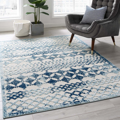 Reflect Giada Abstract Diamond Moroccan Trellis Indoor/Outdoor Area Rug by Modway