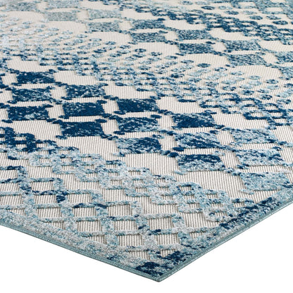 Reflect Giada Abstract Diamond Moroccan Trellis Indoor/Outdoor Area Rug by Modway