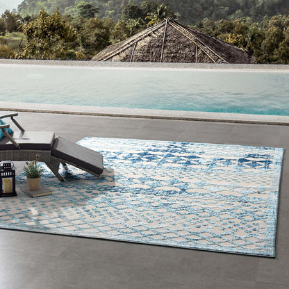 Reflect Giada Abstract Diamond Moroccan Trellis Indoor/Outdoor Area Rug by Modway