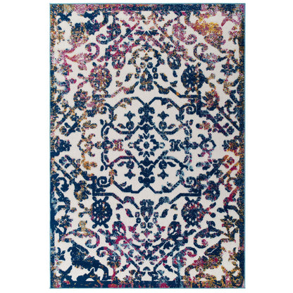 Reflect Primrose Ornate Floral Lattice Indoor/Outdoor Area Rug by Modway