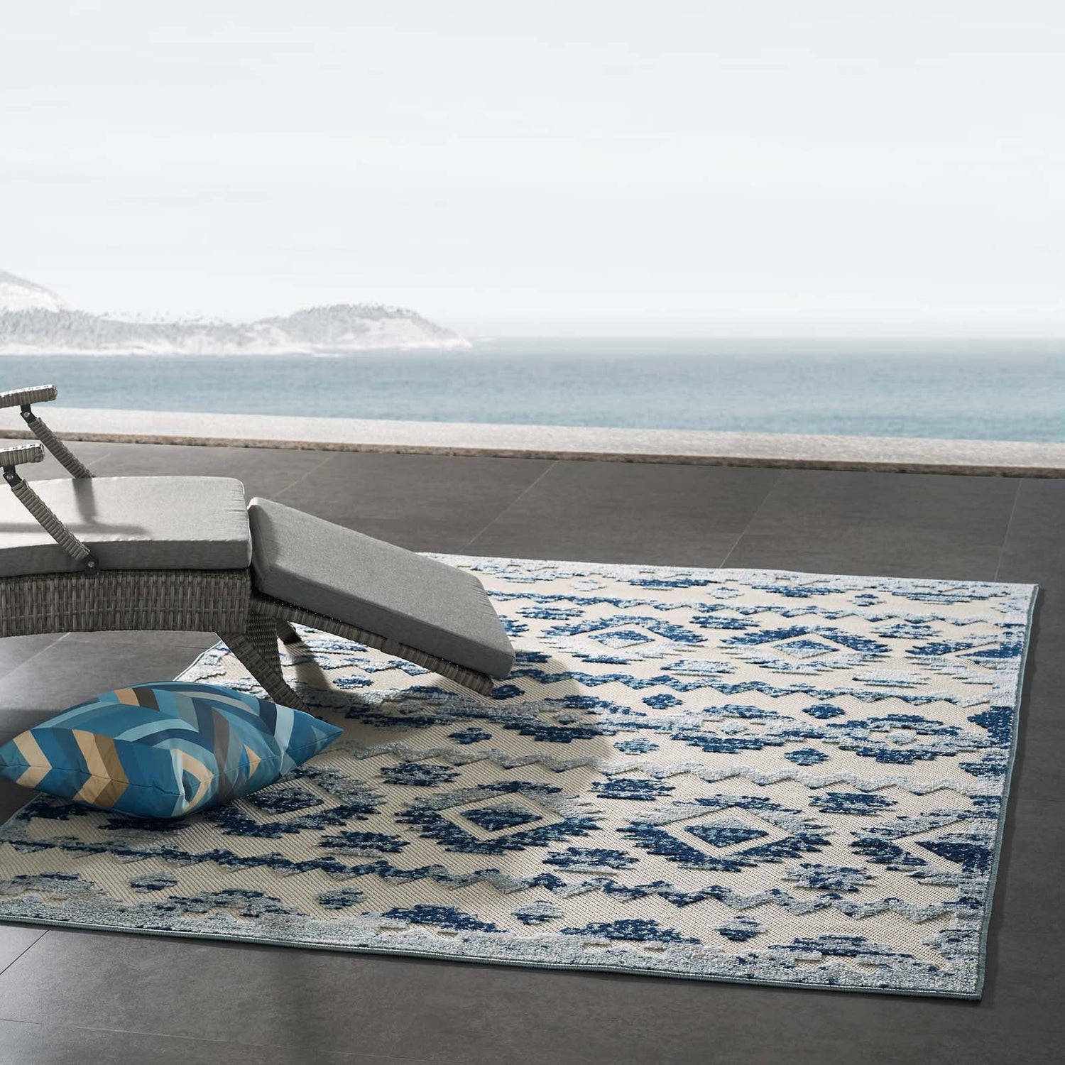 Reflect Takara Abstract Diamond Moroccan Trellis Indoor and Outdoor Area Rug by Modway